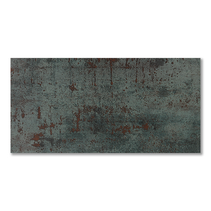 Foundry Green Oxide Metal Effect Wall & Floor Tiles - 300 x 600mm
