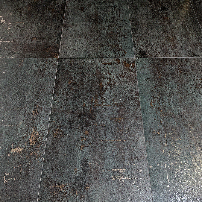 Foundry Green Oxide Metal Effect Wall & Floor Tiles - 300 x 600mm