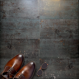 Foundry Green Oxide Metal Effect Wall & Floor Tiles - 300 x 600mm