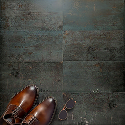 Foundry Green Oxide Metal Effect Wall & Floor Tiles - 300 x 600mm