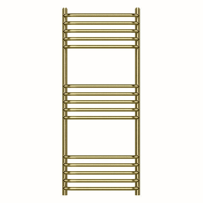 Foundry Heated Towel Rail 500 x 1200mm Brushed Brass