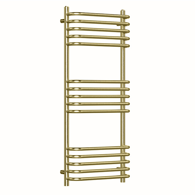 Foundry Heated Towel Rail 500 x 1200mm Brushed Brass