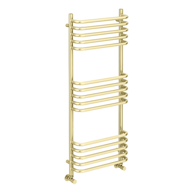 Foundry Heated Towel Rail 500 x 1200mm Brushed Brass