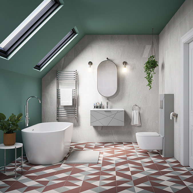 Foundry Heated Towel Rail 500 x 1200mm Brushed Chrome
