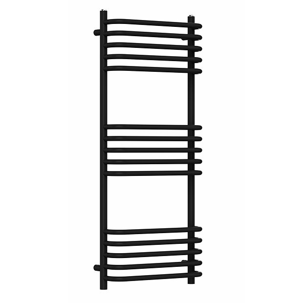 Foundry Heated Towel Rail 500 x 1200mm Matt Black