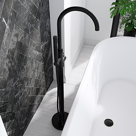 Foundry Matt Black Freestanding Bath Shower Mixer Tap