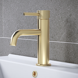Foundry Mono Basin Tap - Brushed Brass