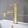 Foundry Mono Basin Tap - Brushed Brass