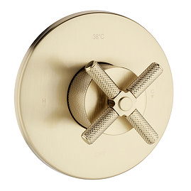 Foundry Round Concealed Shower Valve - Brushed Brass