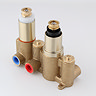 Foundry Round Concealed Shower Valve with Diverter - Brushed Brass