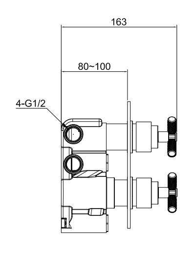 Foundry Round Concealed Shower Valve with Diverter - Matt Black