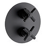 Foundry Round Concealed Shower Valve with Diverter - Matt Black