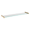 Foundry Single 550mm Glass Shelf - Brushed Brass