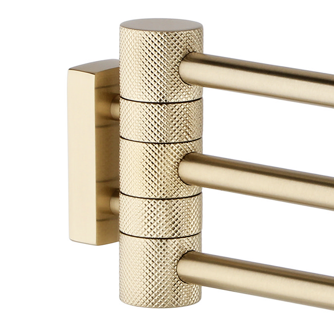 Foundry Swivel Towel Rail - Brushed Brass