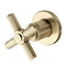 Foundry Wall Mounted 3 Hole Basin Mixer Tap Brushed Brass