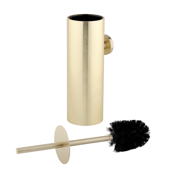 Foundry Wall Mounted Toilet Brush - Brushed Brass