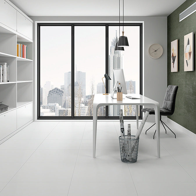 Francesca Matt White Wall and Floor Tiles - 600 x 600mm