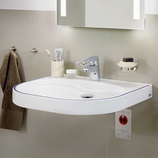 Franke ANMW500-BLUE 650mm VariusCare wheelchair accessible washbasin  Feature Large Image
