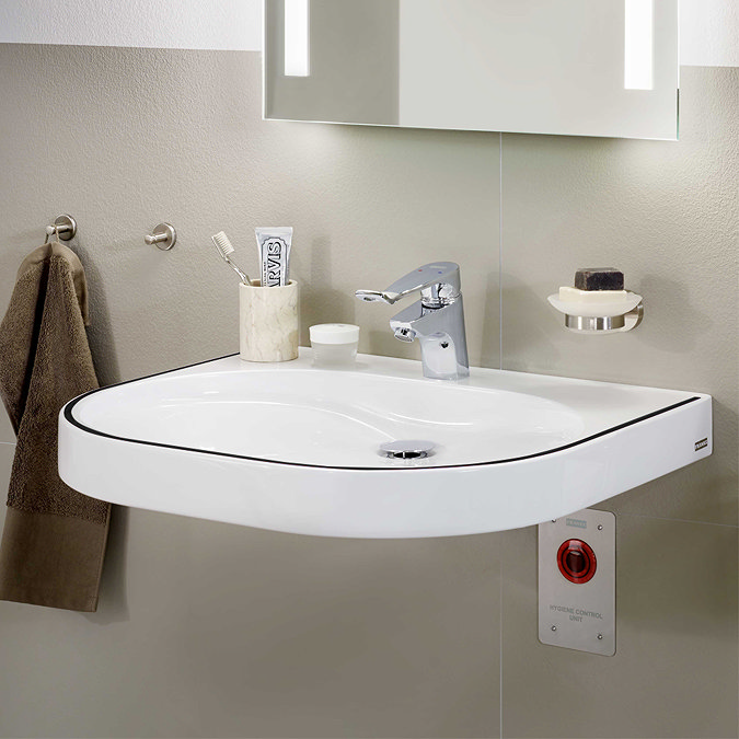 Franke ANMW504-BLACK VariusCare wheelchair accessible washbasin Profile Large Image