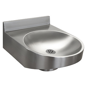 Franke ANMX020 Stainless Steel Round Disabled Washbasin with Upstand Large Image