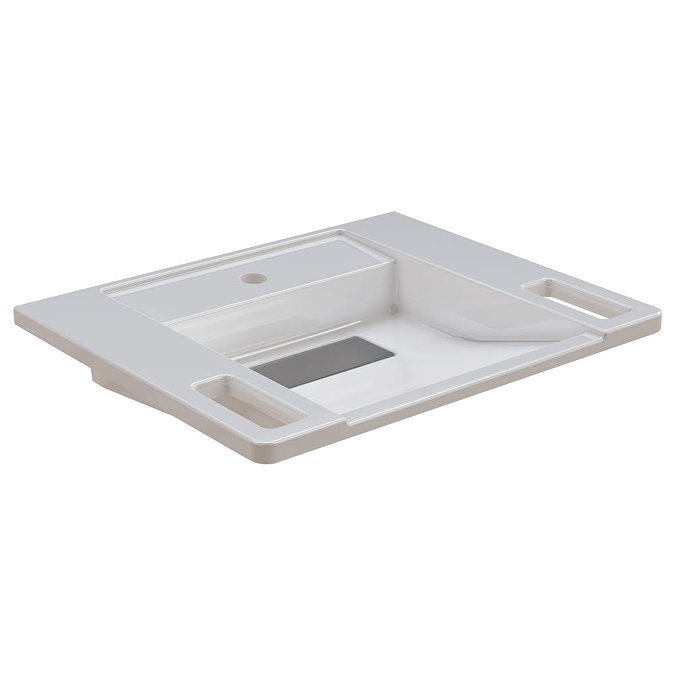 Franke Exos ANMW0001 600mm Wheelchair Accessible Washbasin with Single Taphole Large Image