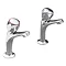 Franke F1083 Sink Pillar Taps with Fluted Handles Large Image
