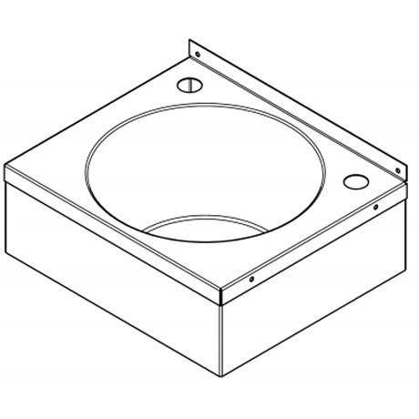 Franke Model B D20162N Stainless Steel Washbasin with Apron Support, Waste & Overflow Kit  Profile L