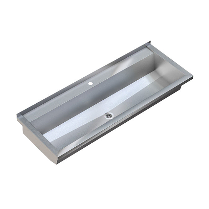 Franke Planox Wall Mounted Stainless Steel Wash Trough Sink Large Image