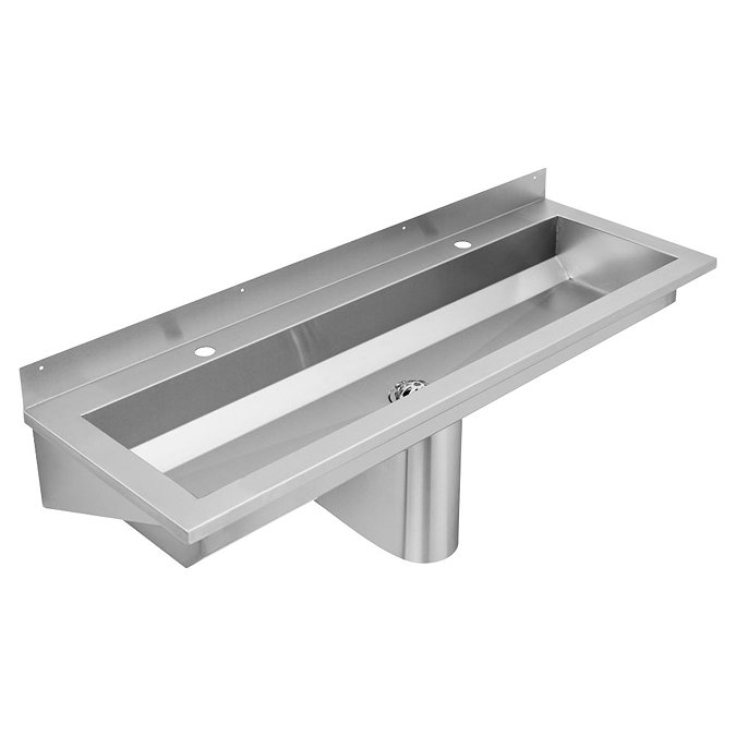 Franke Saturn SANX120 1200mm Stainless Steel Washtrough with Tap Landing and 2 Tapholes Large Image