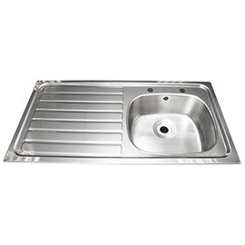 Franke Single Bowl Stainless Steel Kitchen Sink with Drainer Medium Image