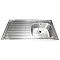 Franke Single Bowl Stainless Steel Kitchen Sink with Drainer Large Image