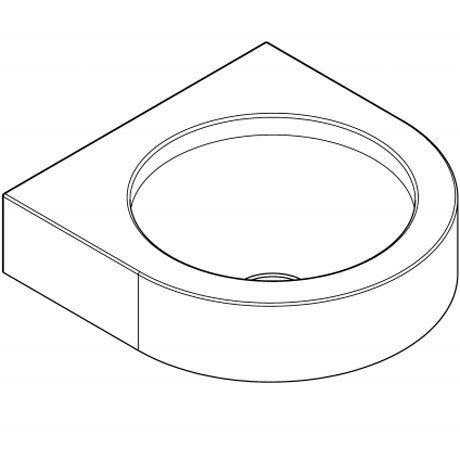 Franke WB240WM Stainless Steel Hand Washbasin Profile Large Image