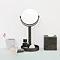 Freestanding Cosmetic Mirror Dark Oak Feature Large Image
