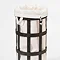 Freestanding Wooden Laundry Basket Cage Dark Oak/White  Profile Large Image