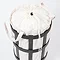 Freestanding Wooden Laundry Basket Cage Dark Oak/White  Standard Large Image