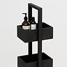Freestanding Wooden Storage Caddy Dark Oak