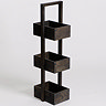 Freestanding Wooden Storage Caddy Dark Oak  Profile Large Image
