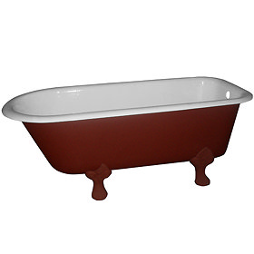 Original French Single Ended Cast Iron Bath Large Image