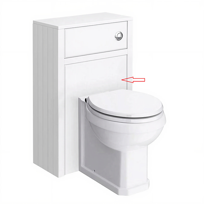 Front Panel for Chatsworth Traditional 500mm White Toilet Unit
