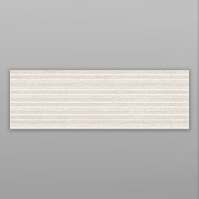 Fuseta White Decor Stone Effect Rectified Large Format Wall Tiles - 330 x 1000mm
