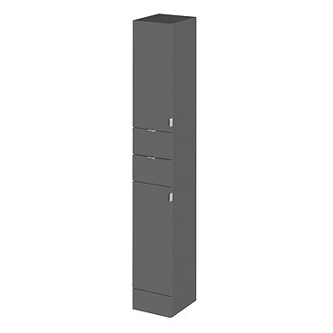 Fusion 300x355mm Gloss Grey Tall Free Standing Full Depth Tower Unit  Profile Large Image