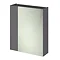 Fusion 600 Gloss Grey 75/25 Split Mirror Unit Large Image