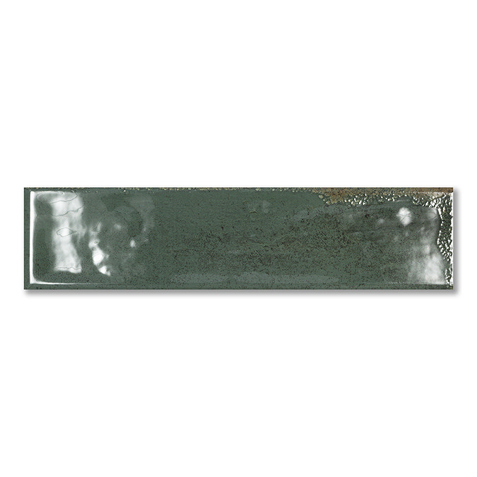 Gabriela Rustic Green Gloss Wall Tiles - 75 x 300mm