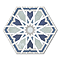 Galicia Blue Hexagon Patterned Wall and Floor Tiles - 200 x 240mm