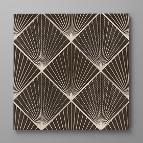 Gallia Dark Art Deco Wall Tiles - 200 x 200mm