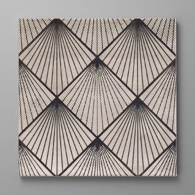 Gallia Light Art Deco Wall Tiles - 200 x 200mm