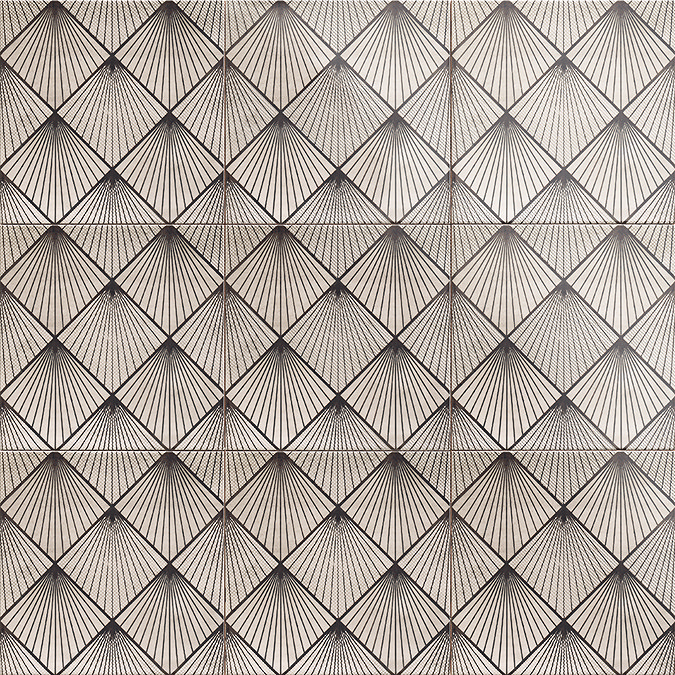 Gallia Light Art Deco Wall Tiles - 200 x 200mm