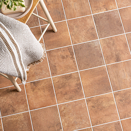 Garachico Matt Clay Terracotta Effect Wall & Floor Porcelain Tiles - 150 x 150mm