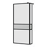 Gatsby 1700 x 800 Matt Black Framed Wetroom (1000mm Screen, Return Panel + Tray)
