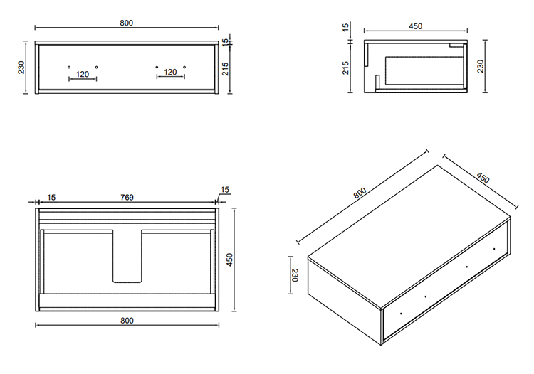 Gatsby Complete Wall Hung Toilet & 800mm Vanity Suite